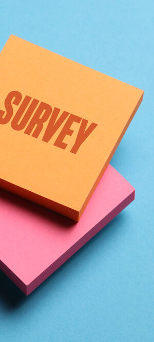 survey on sticky note pad