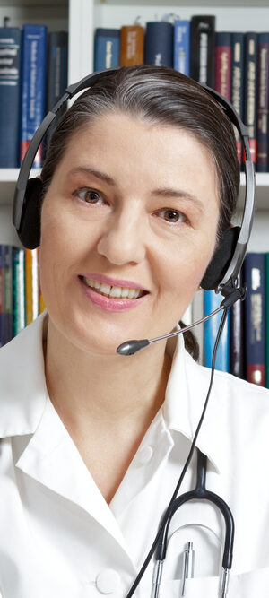 telehealth provider smiling