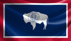 waving Wyoming flag