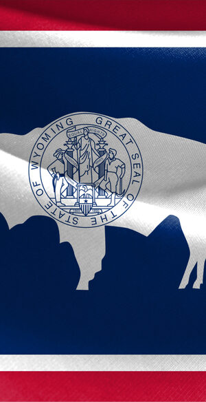 waving Wyoming flag