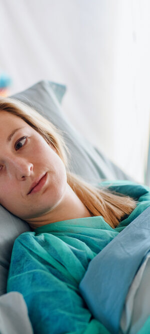 woman patient in hospital