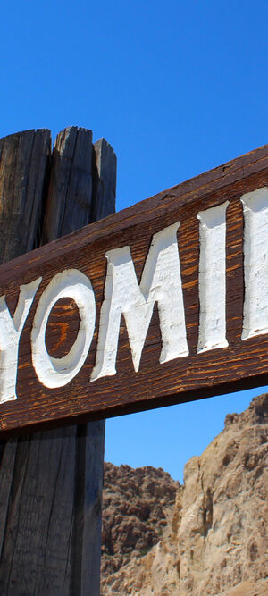 wood Wyoming sign