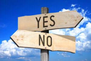 yes and no on signs