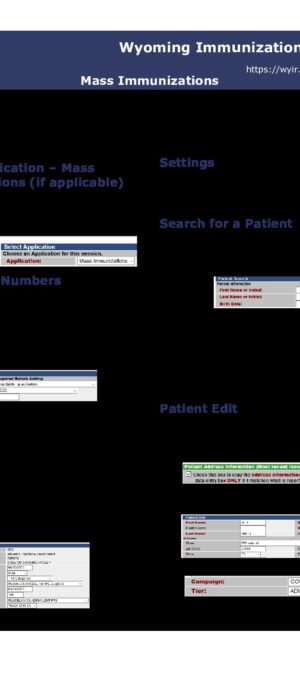 Mass Immunizations Overview QRG