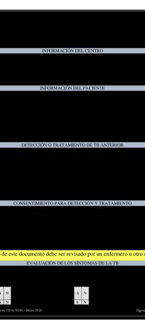 Patient TB Risk Assessment – Spanish