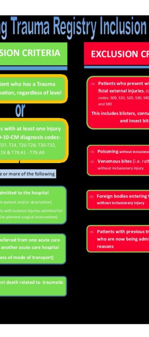 Flow Chart 4 – CY 2021 Trauma Registry Inclusion Criteria