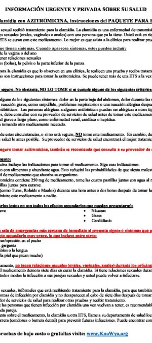 2021 EPT Instructions – Chlamydia Azithromycin