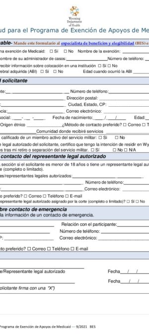 CM25-Supports Waiver Application Form (Spanish update 10.2021)
