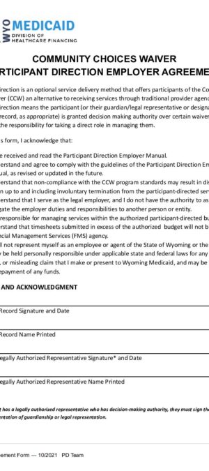 PD09 – EOR Agreement Form