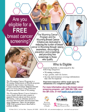 WCP-WBCI breast cancer screening flyer – 102021