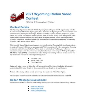 2021 Video Contest Rules document