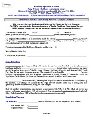 HLS-113-Healthcare Facility Third-Party Contract