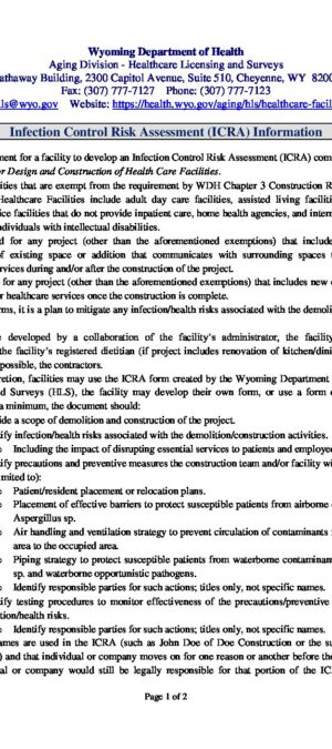 HLS-114-Ins-Infection Control Risk Assessment