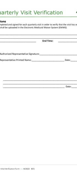 CCW Form 11 – Quarterly Visit Verification Form (1)