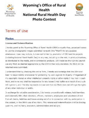 NRHD 22 photo contest terms of use