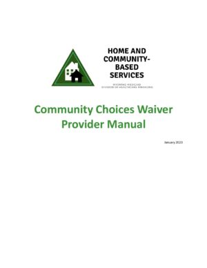 CCW Provider Manual – Effective January 2023