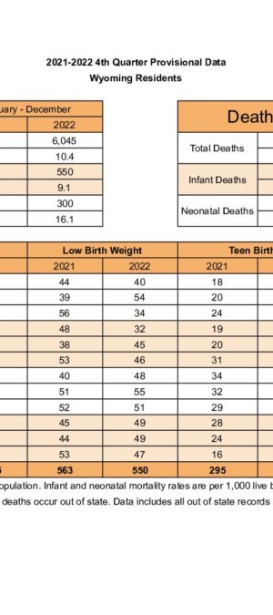 Quarterly Data 2022 – FourthQuarter