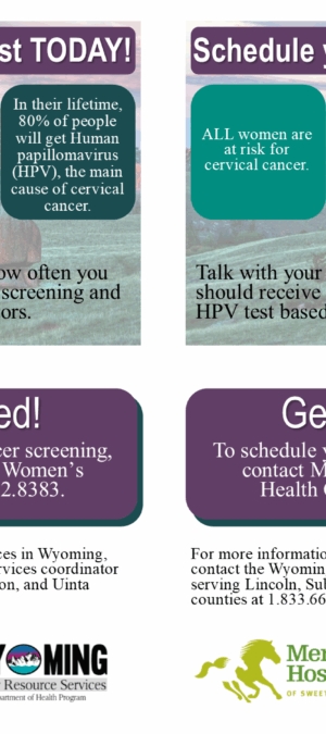 Region V cervical cancer screening reminder bi-fold cards – 112022 inside