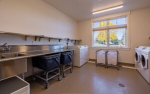 Laundry room in Veterans' Home of Wyoming