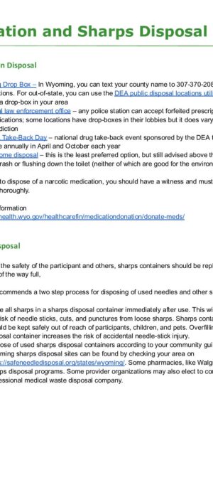 Medication and Sharps Disposal