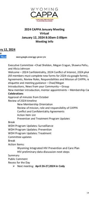 Agenda Jan 2024