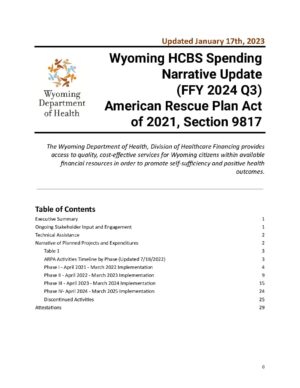 FFY-2024-Q3-Wyoming-HCBS-Spending-Plan-Narrative