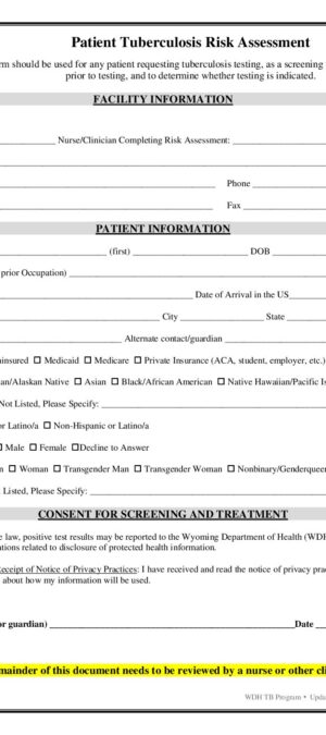 2024 Patient TB Risk Assessment