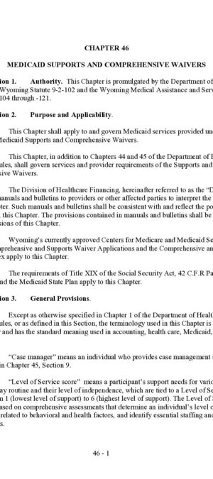 WY Medicaid Rule Chapter 46
