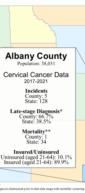 Albany County cervical data graphic- 2024
