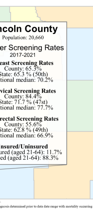 Lincoln County screening rate data graphic- 2024