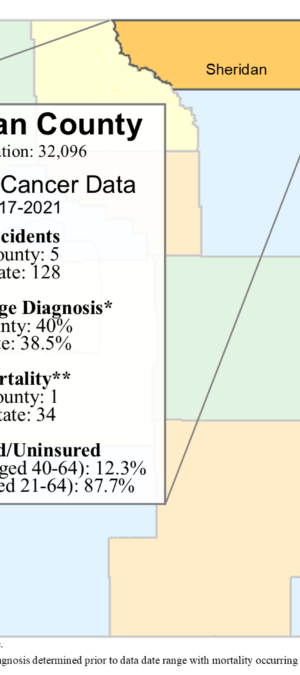 Sheridan County cervical data graphic- 2024