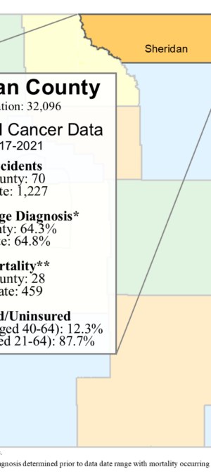 Sheridan County colorectal data graphic- 2024