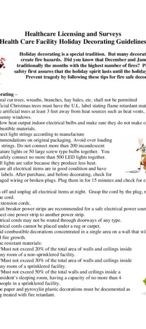 HLS Health Care Facility Holiday Decorating Guidelines