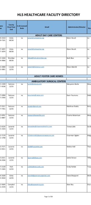 HLS – 2024-2025 Facility Directory