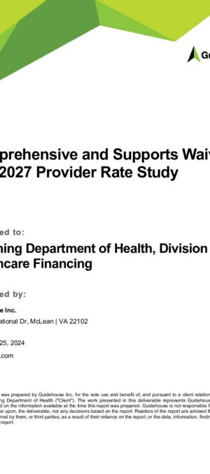 WY WDH Rate Study Report – DD Services FINAL SFY2027 202409
