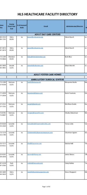 2024-2025 Facility Directory