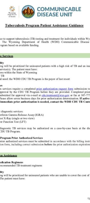 2025 TB Program Patient Assistance Guidance