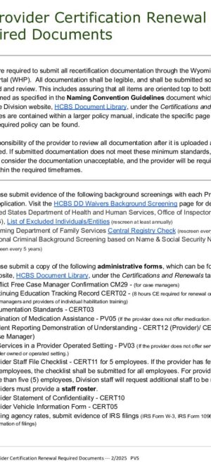 TOOL46-Certification Renewal Required Documents