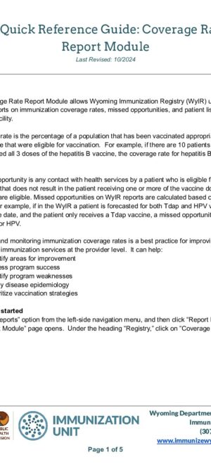 QRG_ Coverage Rate Report Module