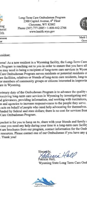Signed Letter to New Resident 2024