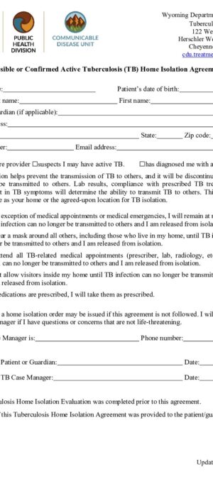 FINAL 2025 Possible or Confirmed Active TB Home Isolation Agreement