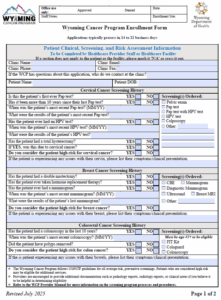 Enrollment application in english