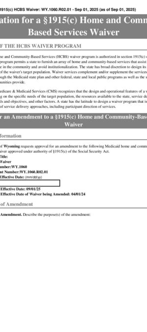 HCBS Supports Waiver WY1060-R02-01 Sep 01, 2025