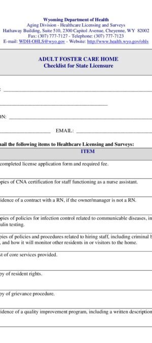 New AFCH Checklist 08 14 25