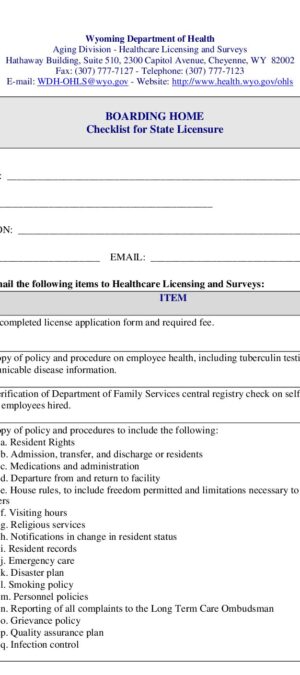 New BH Checklist 08 14 25
