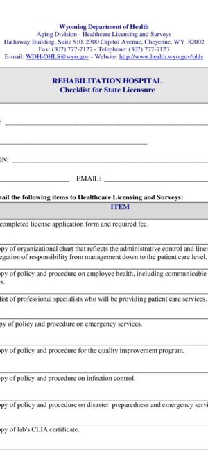 New REHAB HOSP Checklist 08 14 25