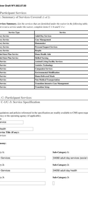 CCW Appendix C Waiver Draft WY.002.07.00