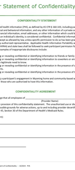 CERT10-Provider Statement of Confidentiality