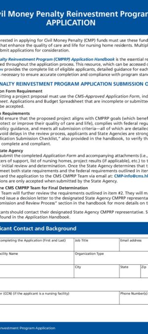 CMPRP Application Form
