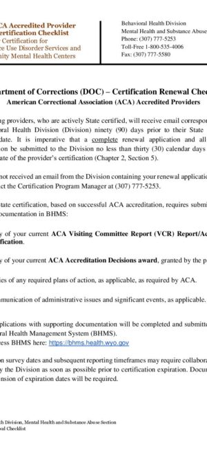 ACA Renewal Provider Checklist 01.2026